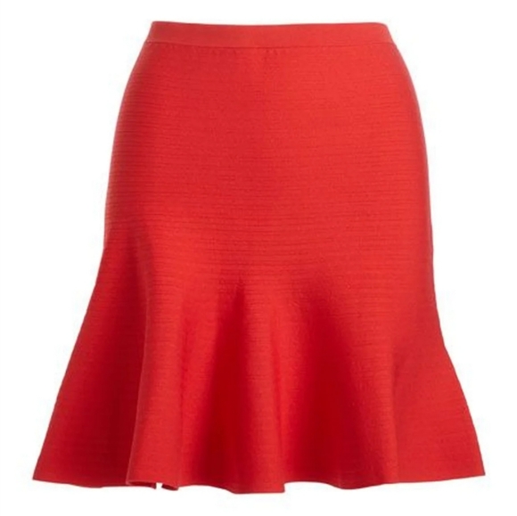 NWT OHNE TITEL Red Stretch Skirt M - Picture 2 of 6